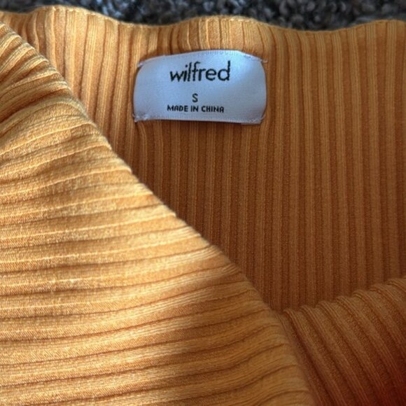 Aritzia Wilfred Gaby Strapless Crop Tube Crop Top Orange Size Small - Picture 5 of 7